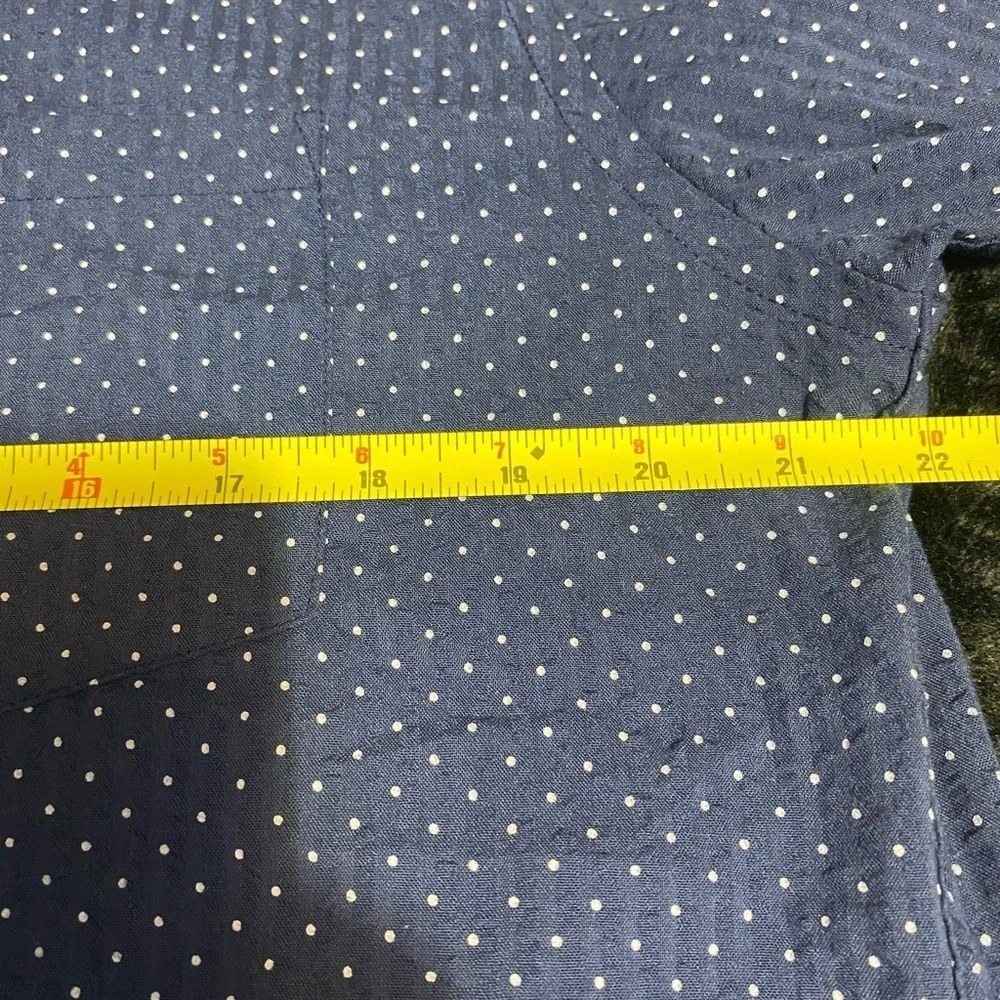 J. Crew Blue Casual Button Down Shirt with Geometric Pattern